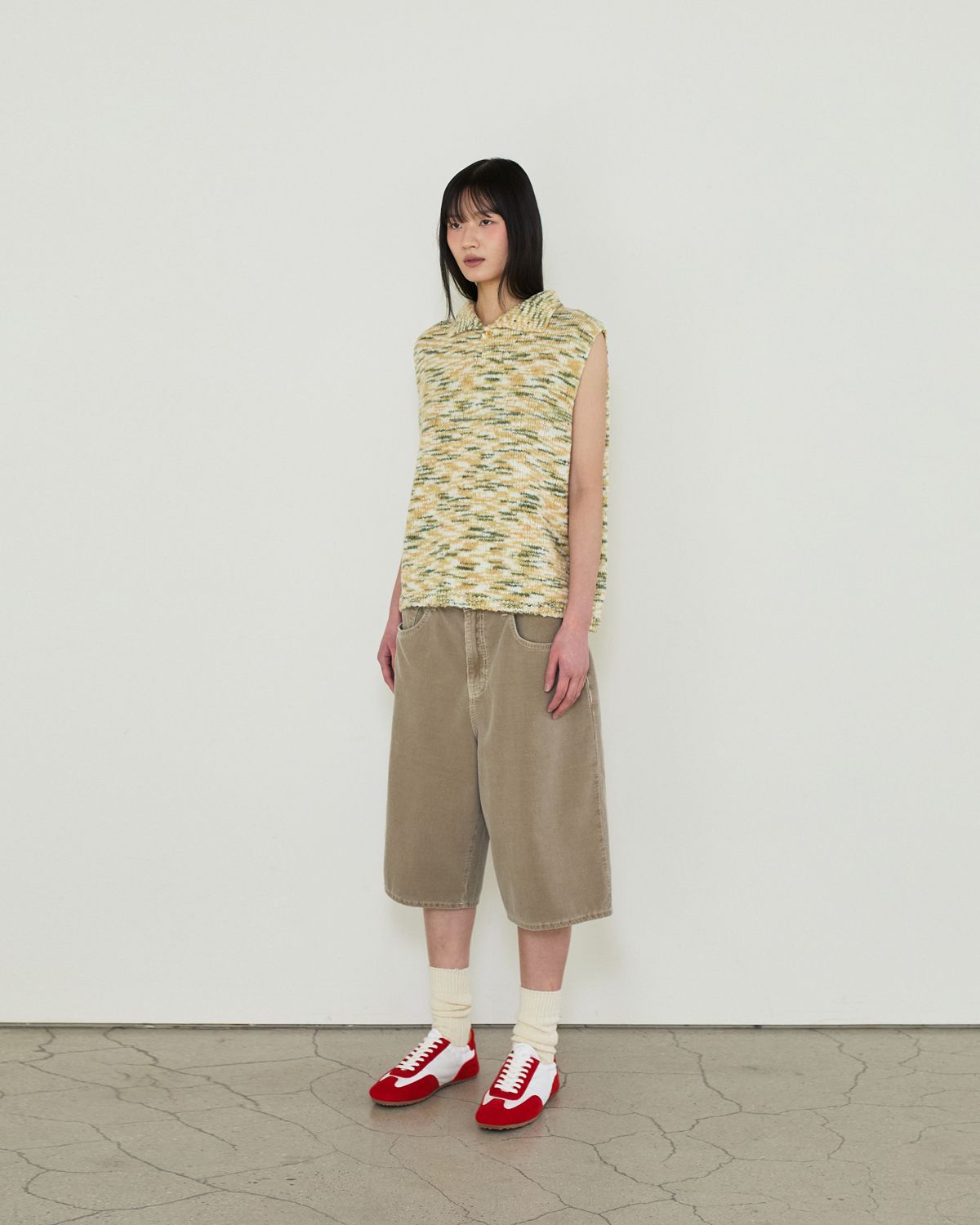 디앤드퀘스천(THEENDQUESTION) Wool boucle vest / GREEN