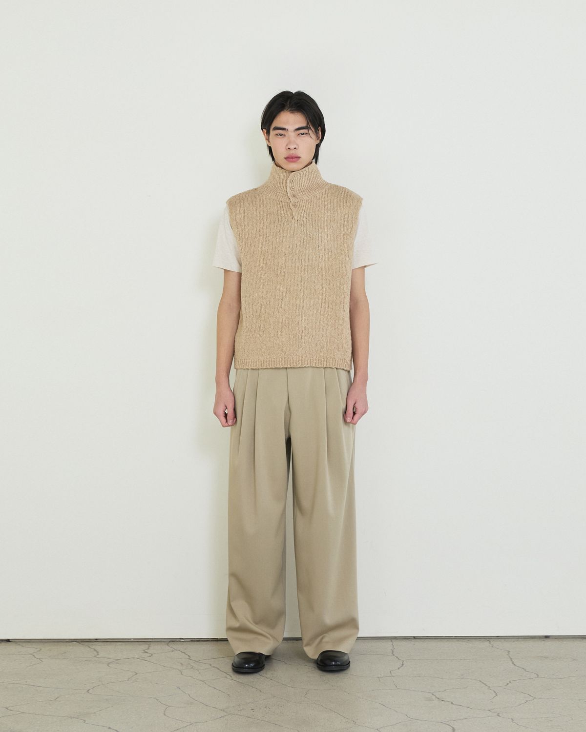 디앤드퀘스천(THEENDQUESTION) Wool boucle vest / BEIGE