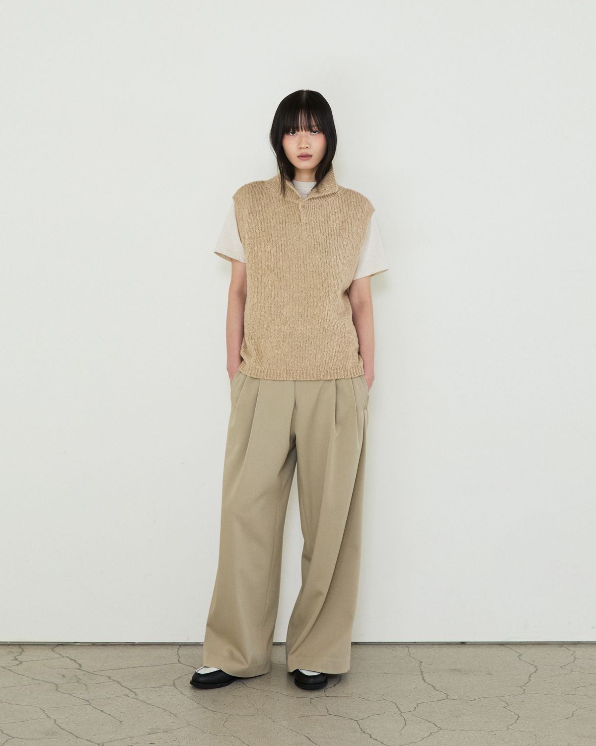 디앤드퀘스천(THEENDQUESTION) Wool boucle vest / BEIGE
