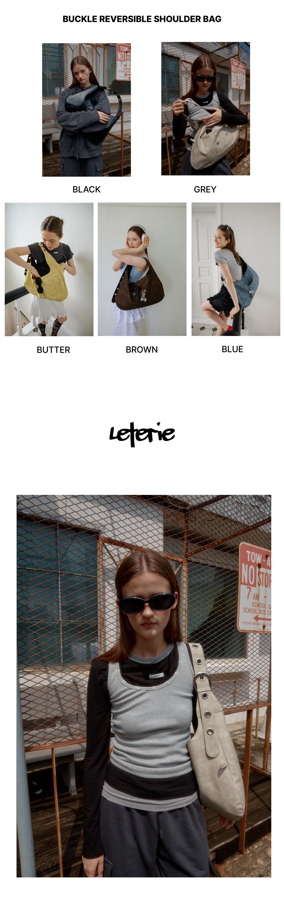 MUSINSA公式 | LETERIE BUCKLE REVERSIBLE SHOULDER BAG_7COLOR