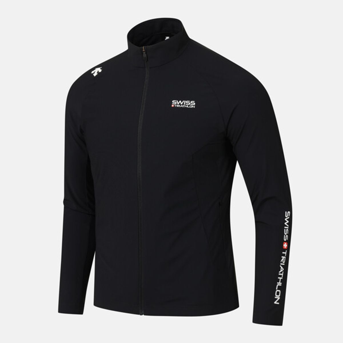 데상트(DESCENTE) 스위스 트라이애슬론 트리코트 트레이닝 자켓 블랙 SR223IFT41