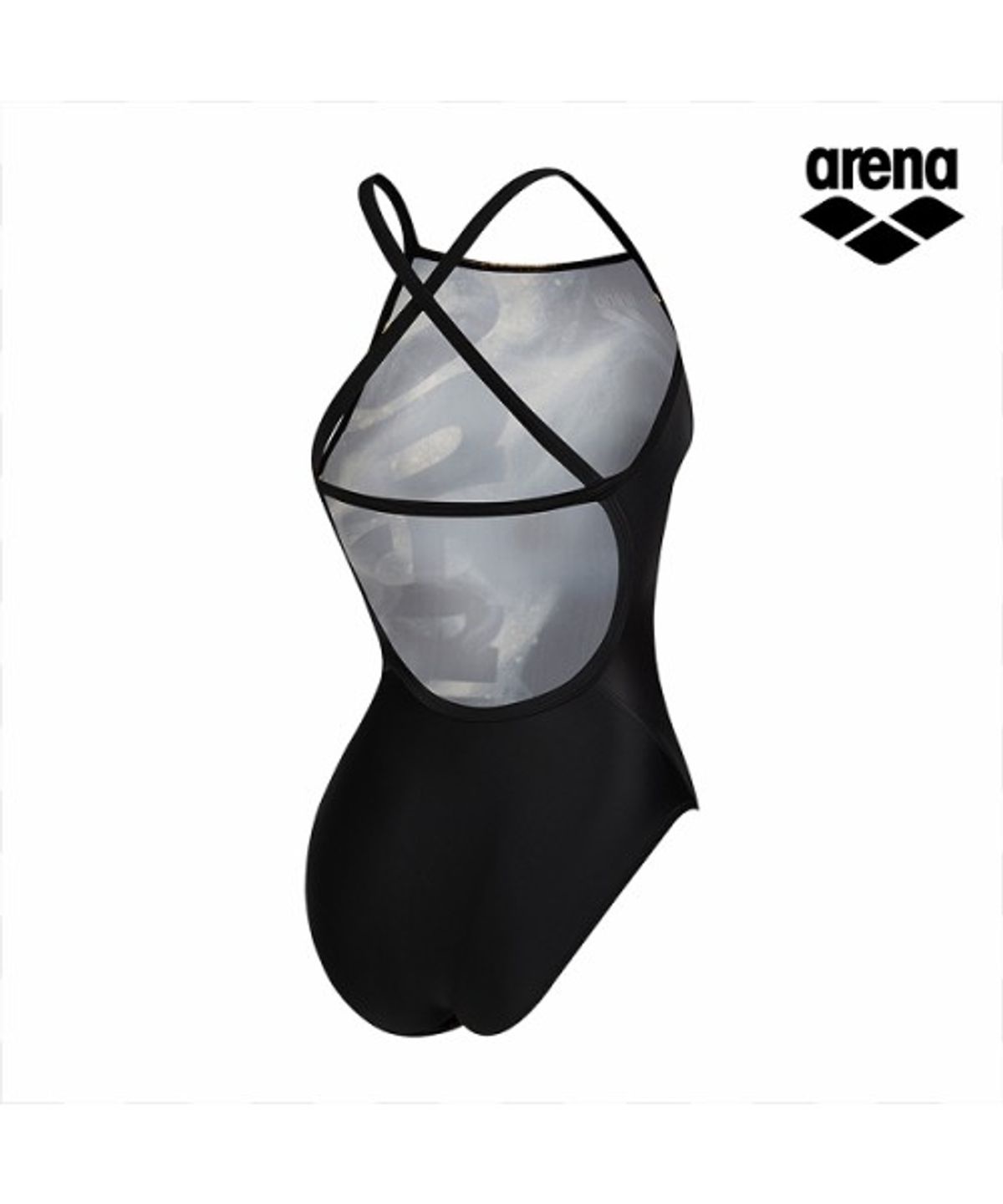 아레나(ARENA) 골드웨이브 여성 원피스 싱글 크로스 스트랩백 A6SL1LO11BLK