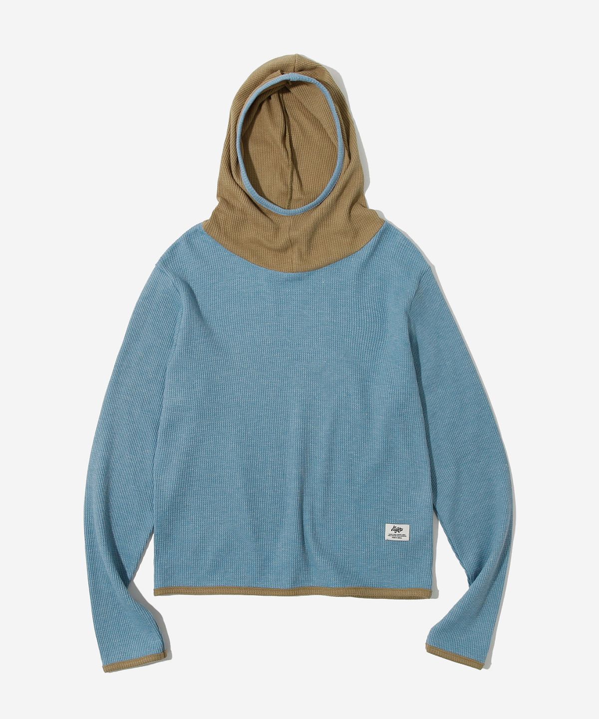 키지코(KIJIKO) ke308-Balaclava Waffle Hoodie Blue