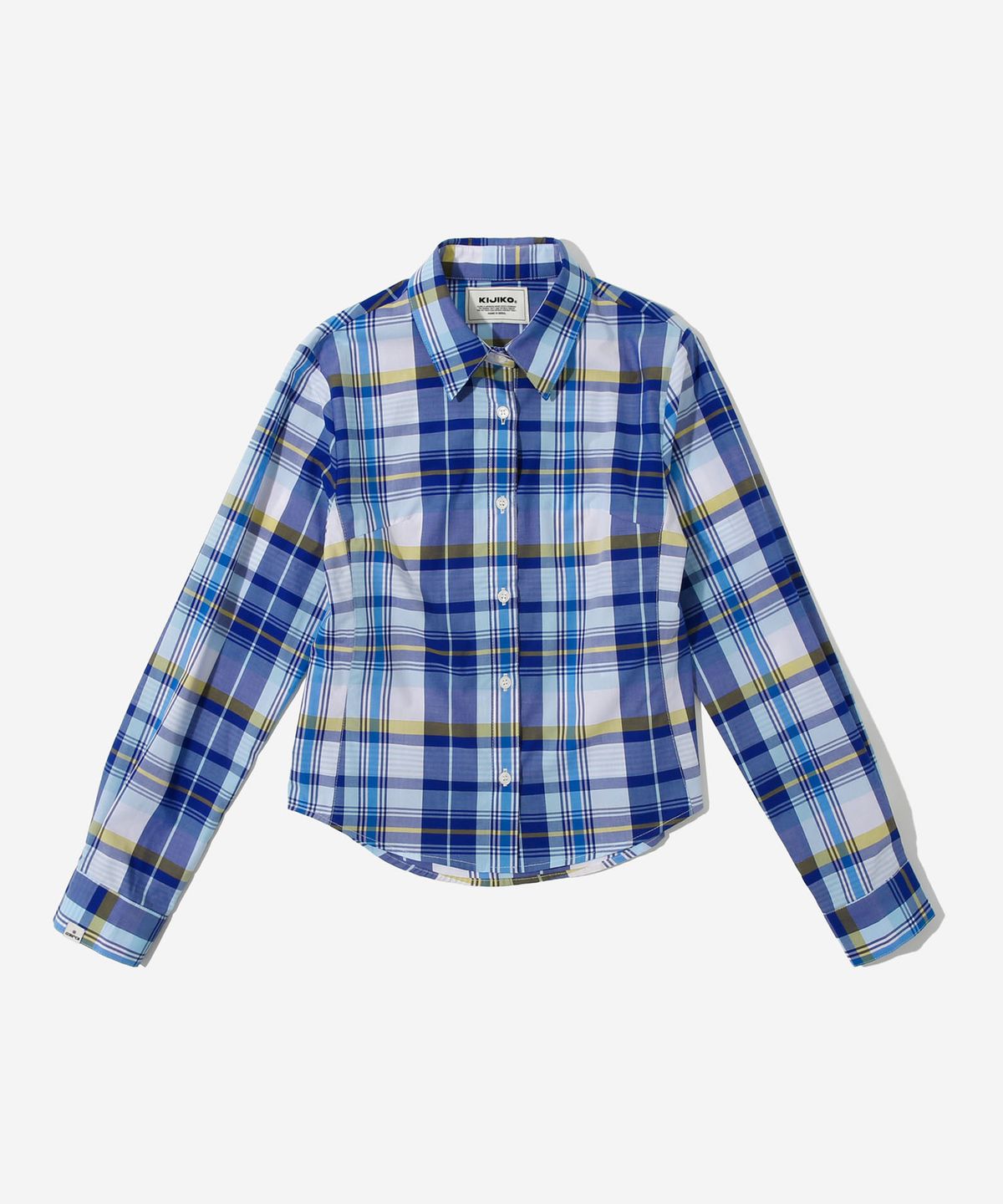 키지코(KIJIKO) ke205-Slim Fit Check Shirt Blue