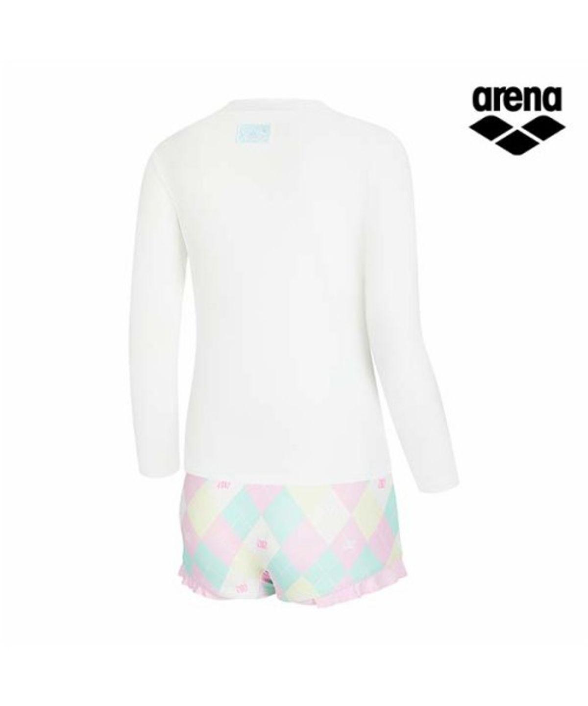 아레나 키즈(ARENA KIDS) 퍼즐 래쉬가드 세트 A6BG1GS03WHT