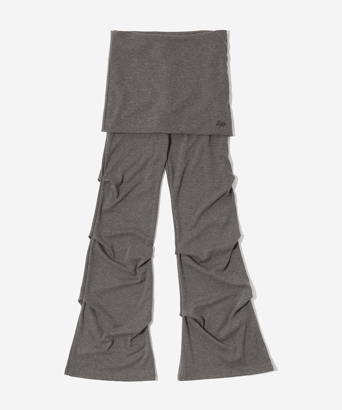 키지코(KIJIKO) ke609-Shirring Skirt Leggings Ash Brown