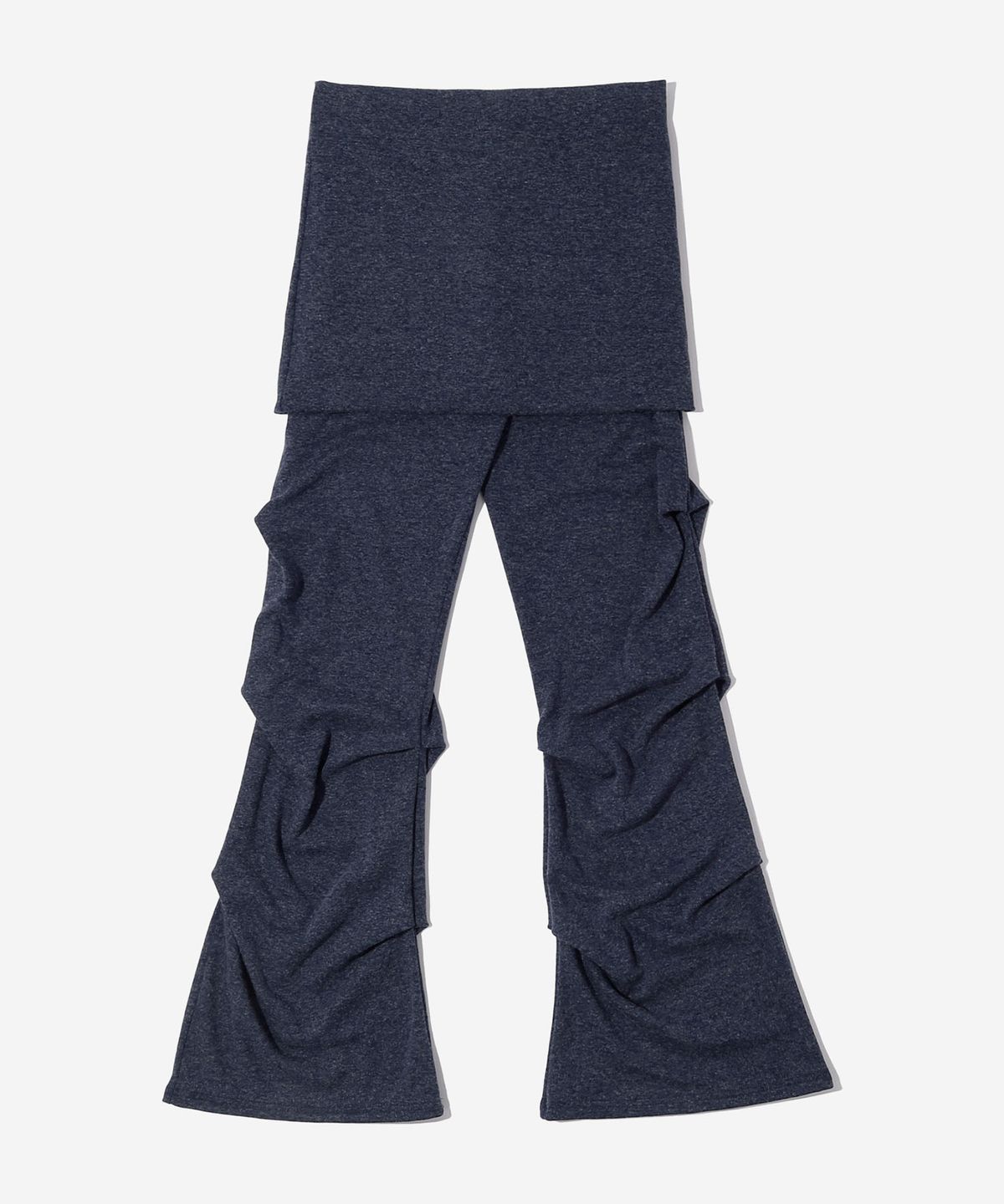 키지코(KIJIKO) ke609-Shirring Skirt Leggings Navy