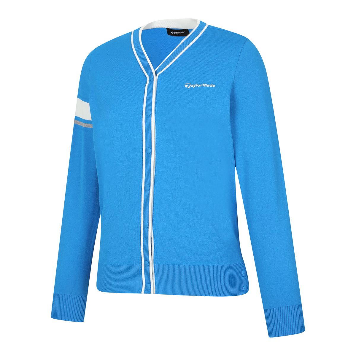테일러메이드 어패럴(TAYLORMADE APPAREL) 26SS 여성 배색 V넥 니트 가디건 TS6-52HG24-906