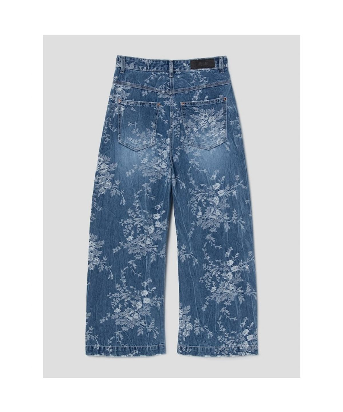 앙개(ANGGAE) Flower Wide Pants  Blue