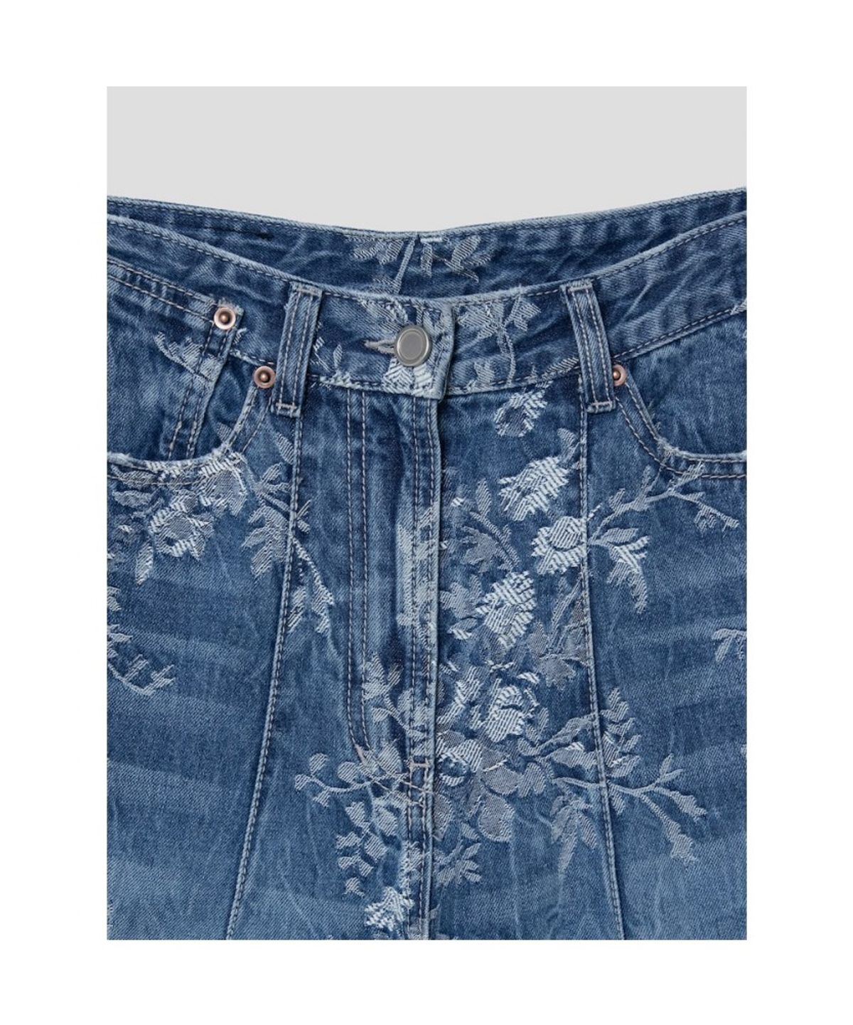 앙개(ANGGAE) Flower Wide Pants  Blue