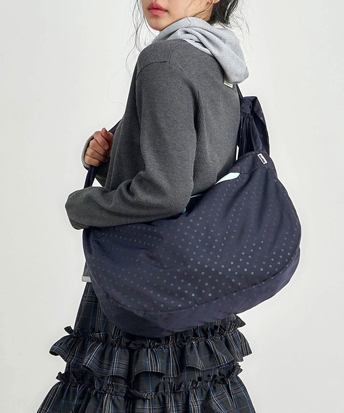키지코(KIJIKO) ke904-Dot Hobo Bag Navy
