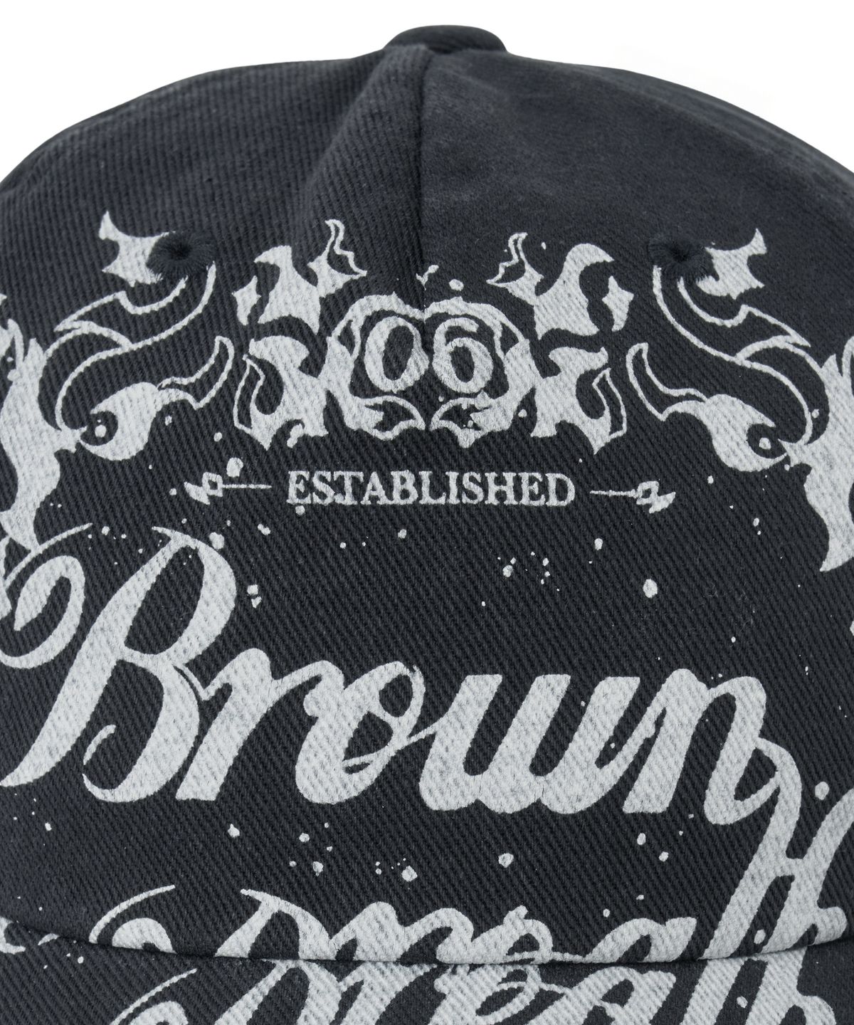 브라운브레스(BROWNBREATH) VISOR ARTWORK WASHING CAP - CHARCOAL