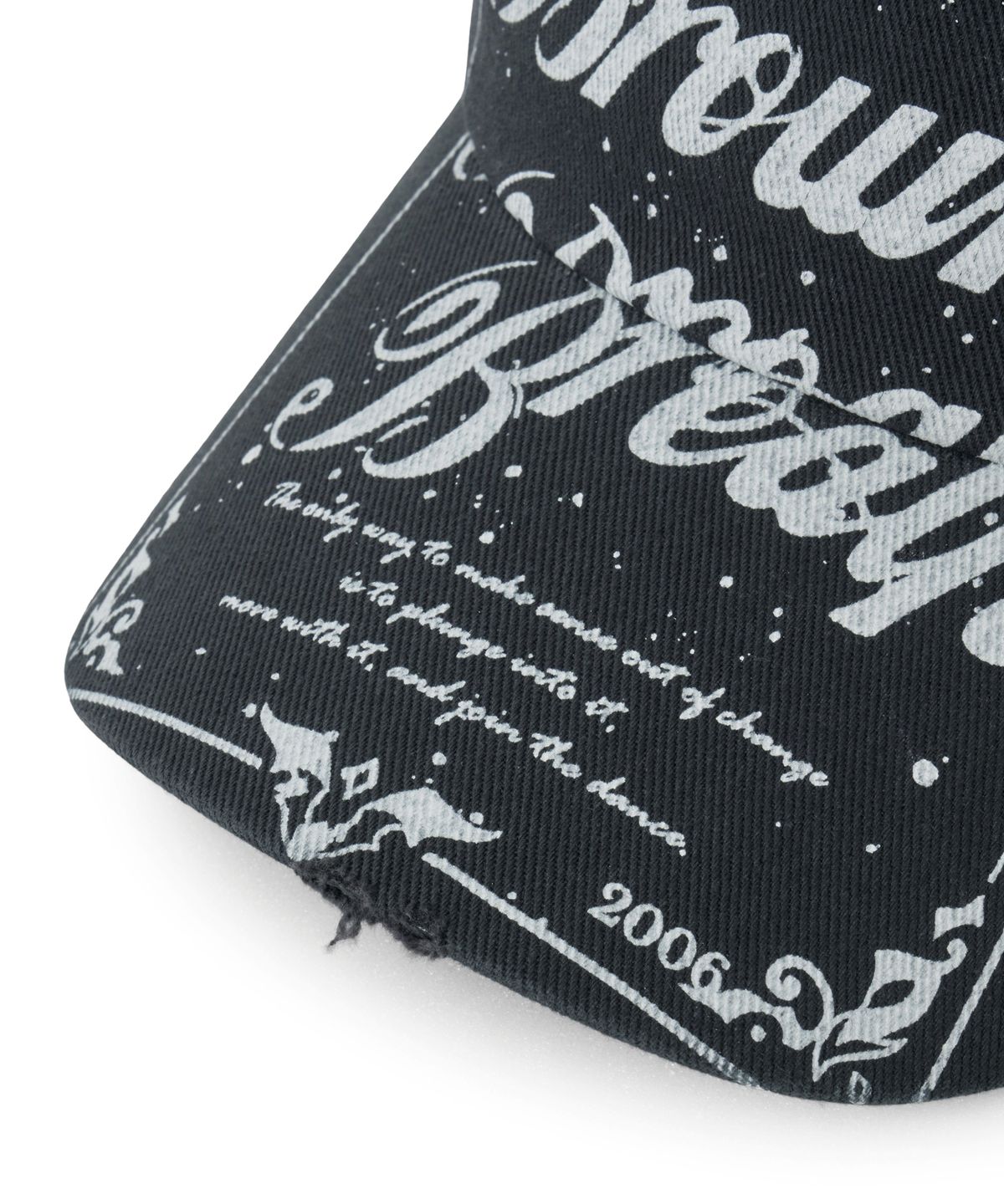 브라운브레스(BROWNBREATH) VISOR ARTWORK WASHING CAP - CHARCOAL
