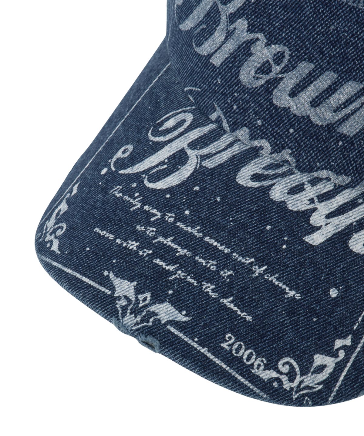 브라운브레스(BROWNBREATH) VISOR ARTWORK WASHING CAP - INDIGO