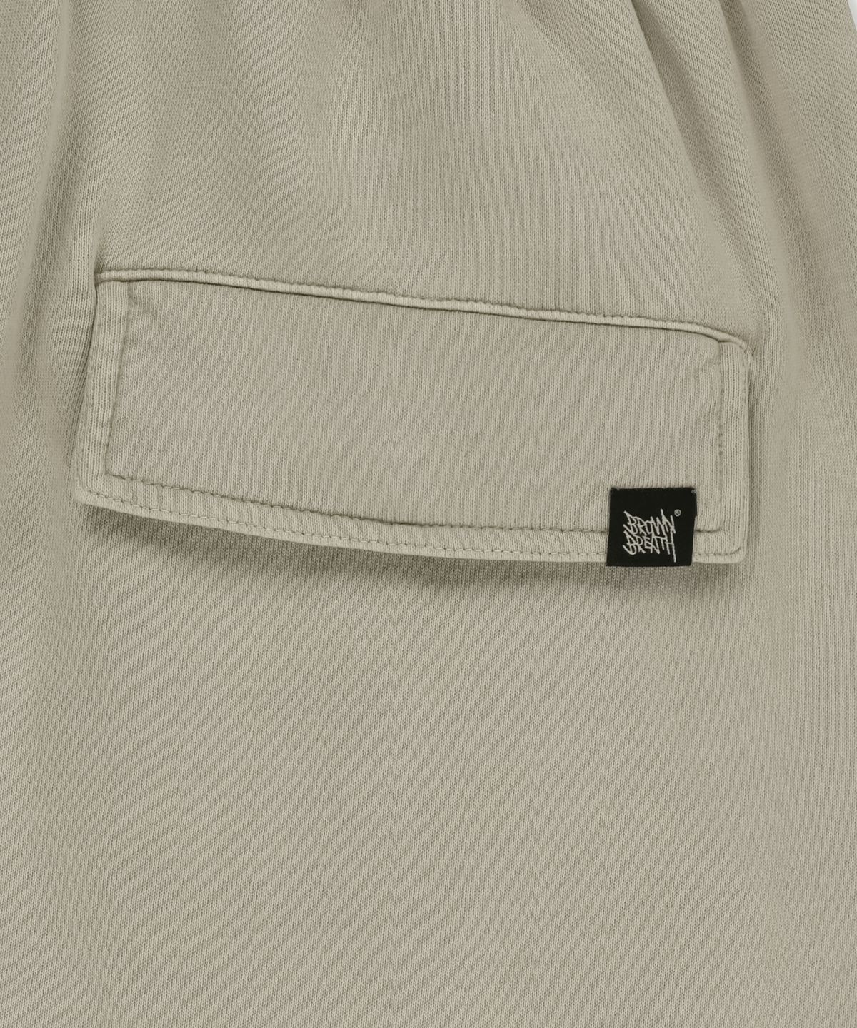 브라운브레스(BROWNBREATH) DYED PIGMENT SHORTS - BEIGE