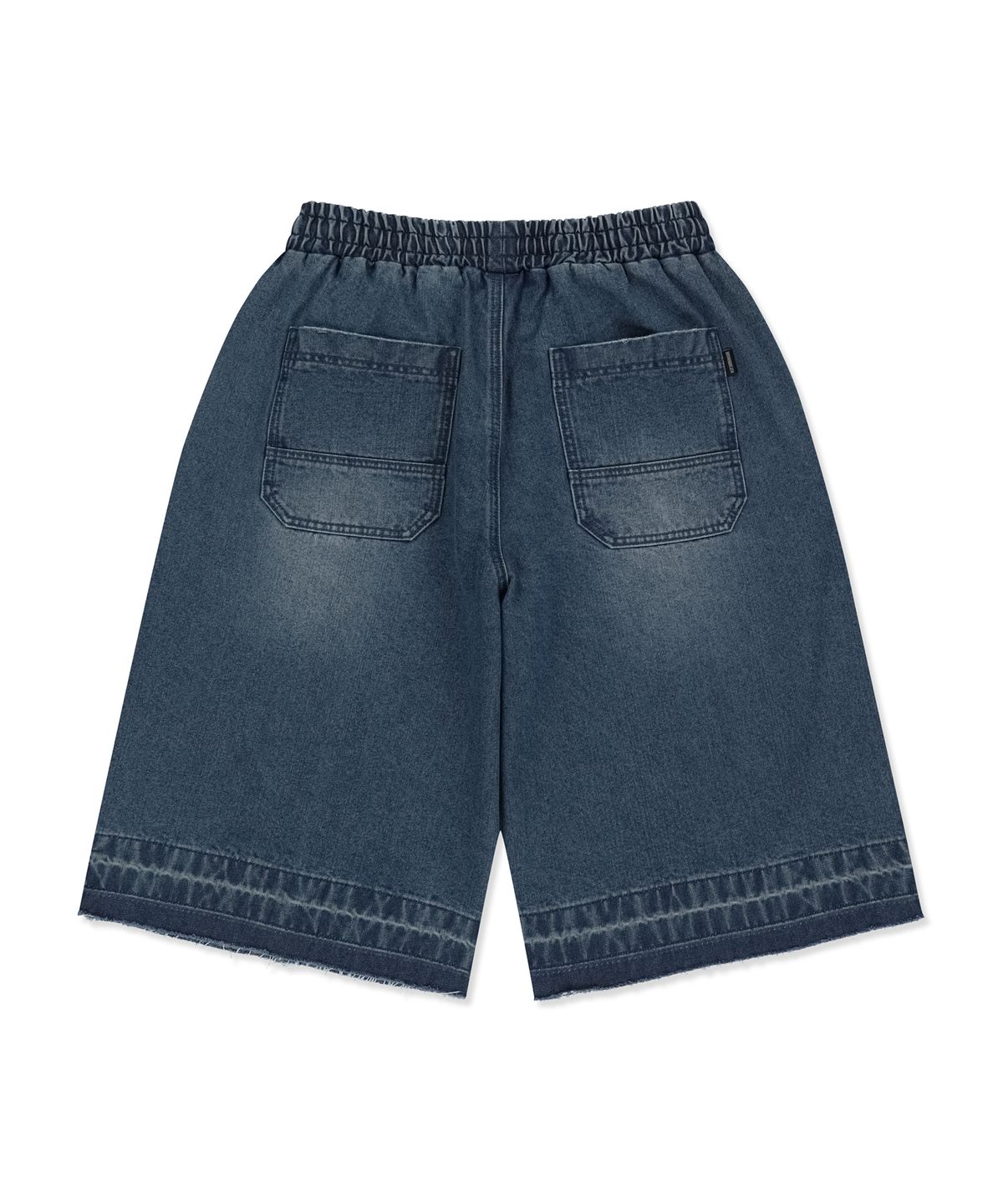 브라운브레스(BROWNBREATH) WASHED BANDING BERMUDA PANTS - INDIGO