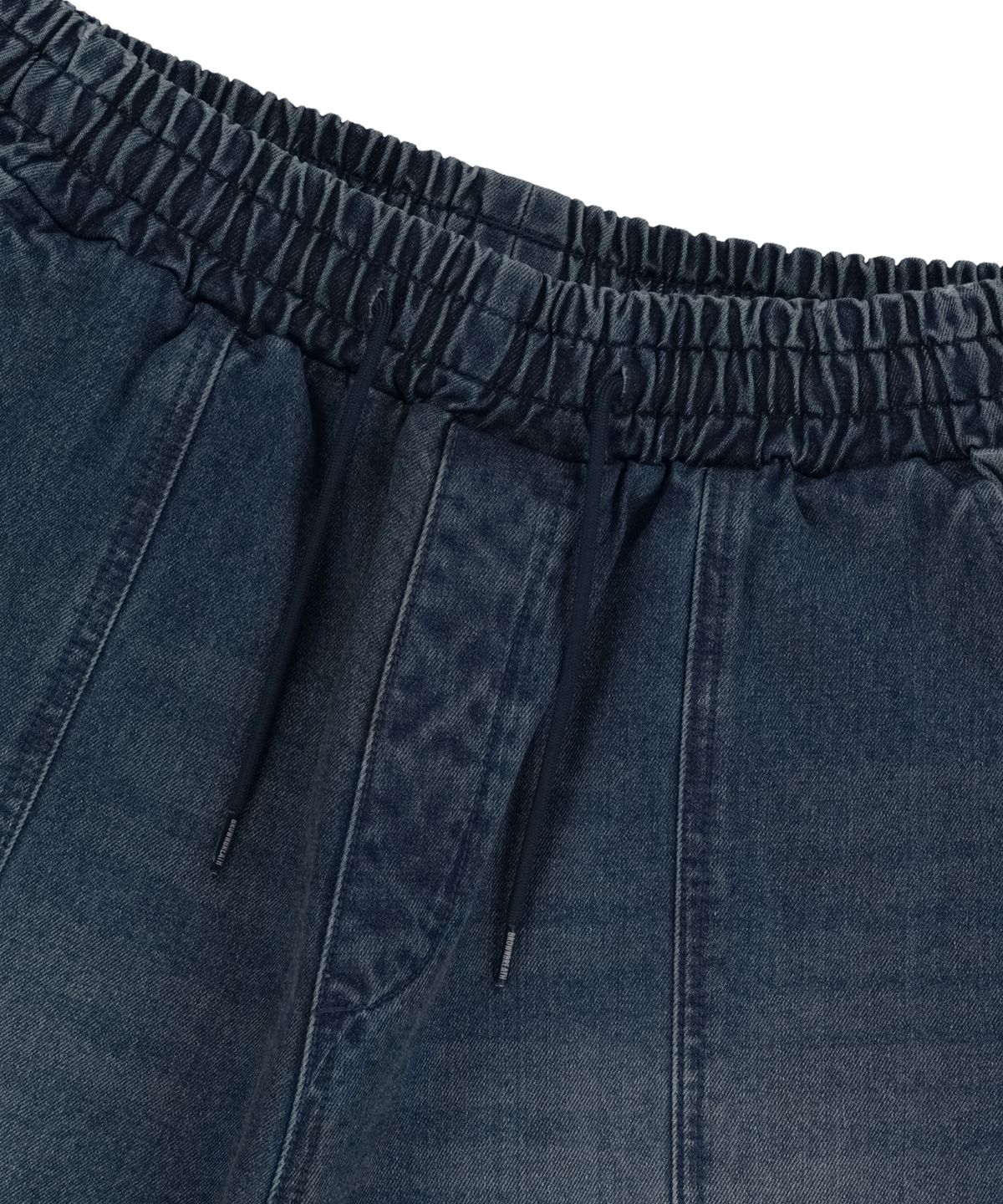 브라운브레스(BROWNBREATH) WASHED BANDING BERMUDA PANTS - INDIGO