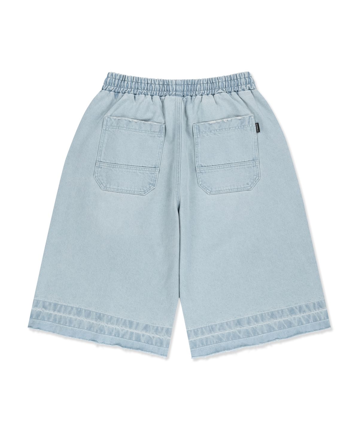 브라운브레스(BROWNBREATH) WASHED BANDING BERMUDA PANTS - LIGHT BLUE
