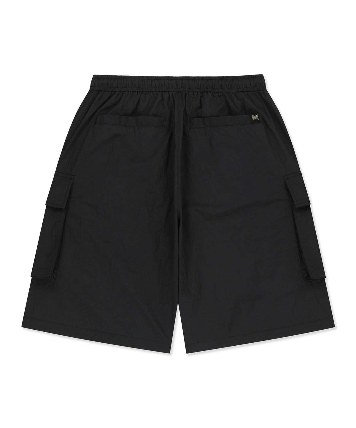 브라운브레스(BROWNBREATH) TAG NYLON CARGO HALF PANTS - BLACK