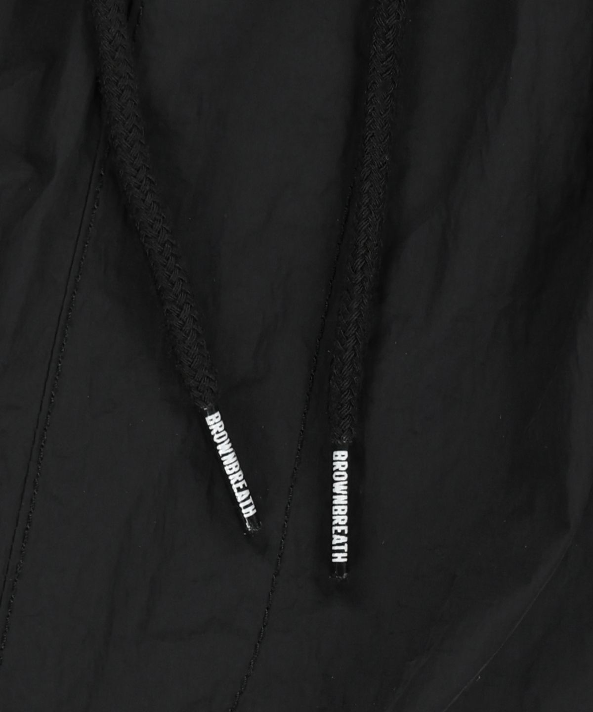 브라운브레스(BROWNBREATH) TAG NYLON CARGO HALF PANTS - BLACK