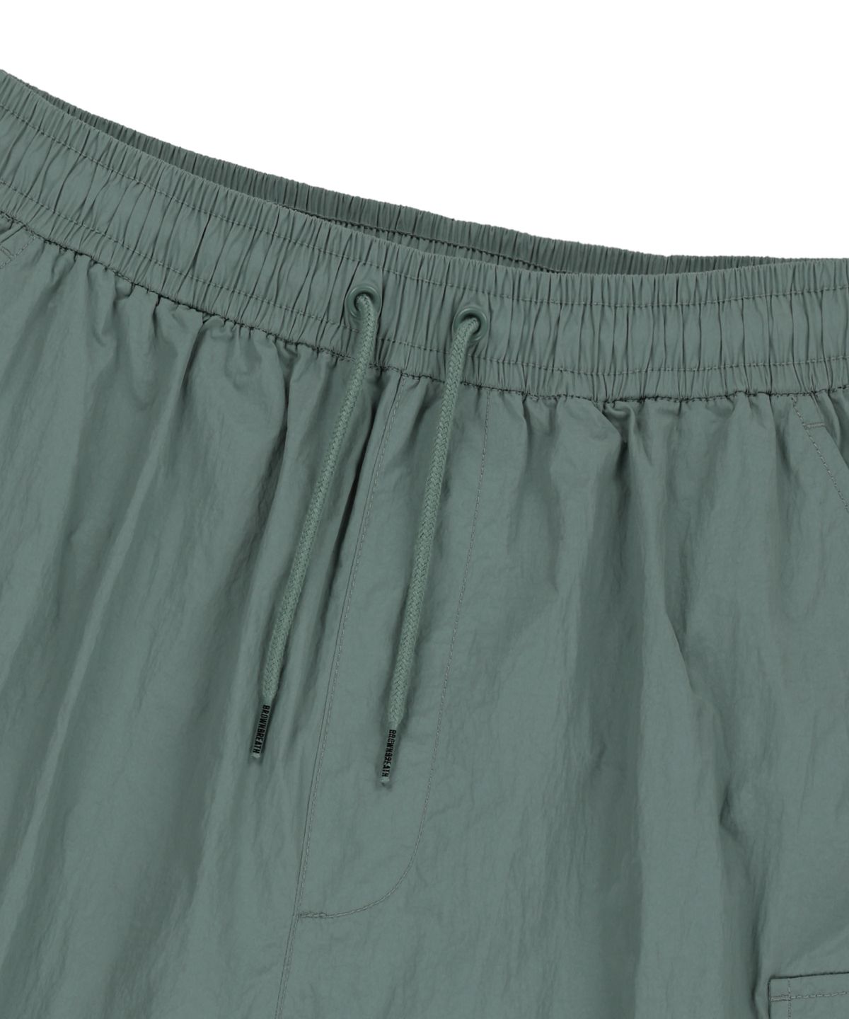브라운브레스(BROWNBREATH) TAG NYLON CARGO HALF PANTS - MINT