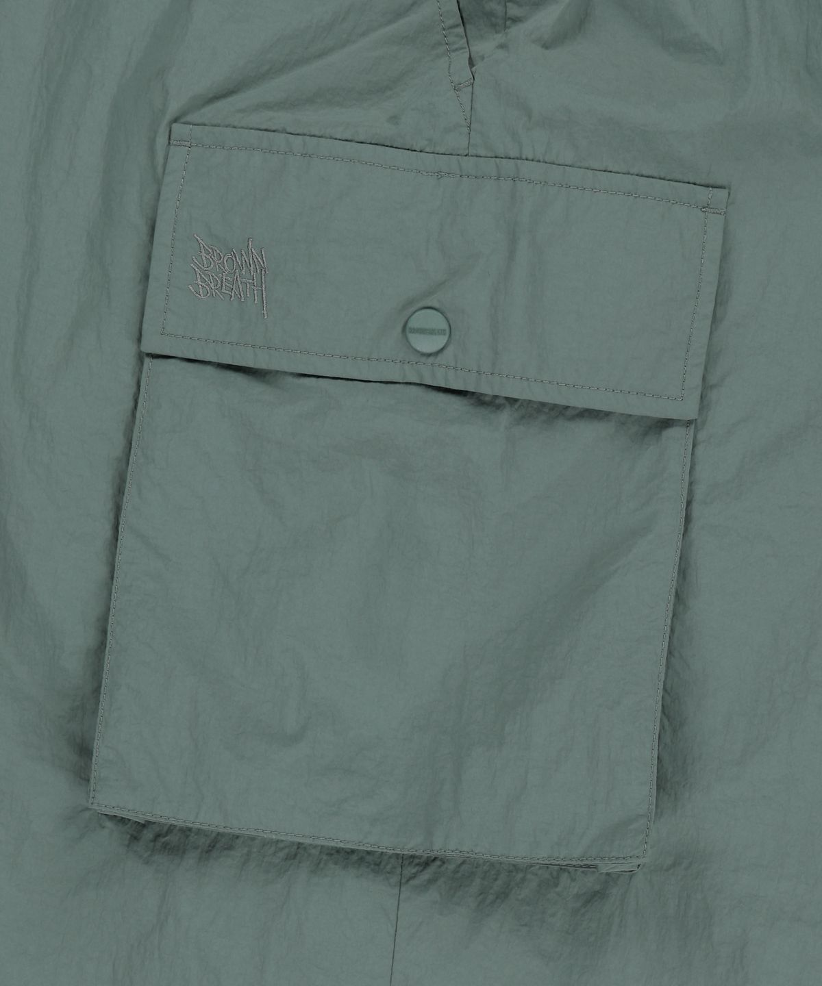 브라운브레스(BROWNBREATH) TAG NYLON CARGO HALF PANTS - MINT