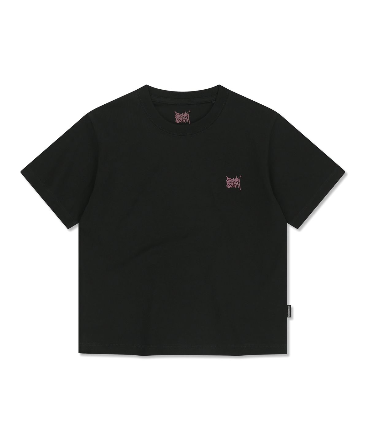 브라운브레스(BROWNBREATH) W TAG CROP TEE - BLACK