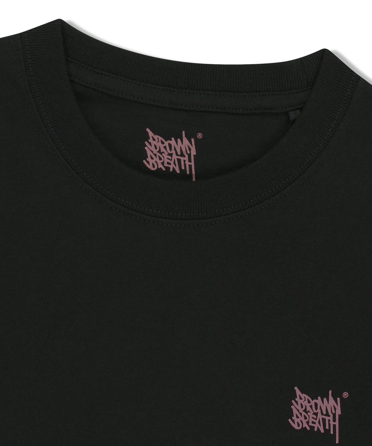 브라운브레스(BROWNBREATH) W TAG CROP TEE - BLACK