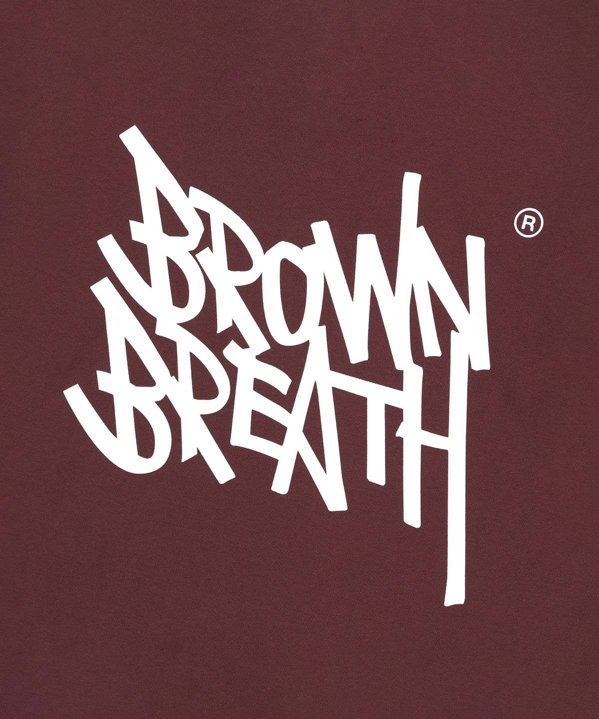 브라운브레스(BROWNBREATH) W TAG CROP TEE - BURGUNDY