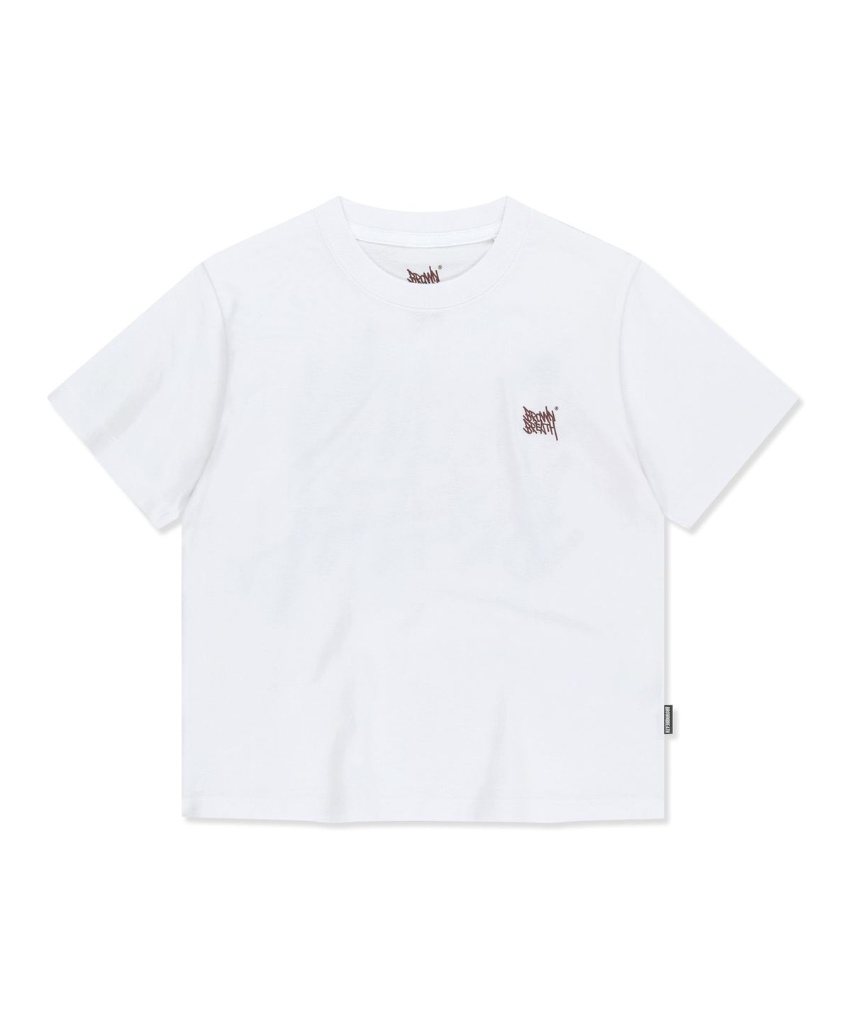 브라운브레스(BROWNBREATH) W TAG CROP TEE - WHITE