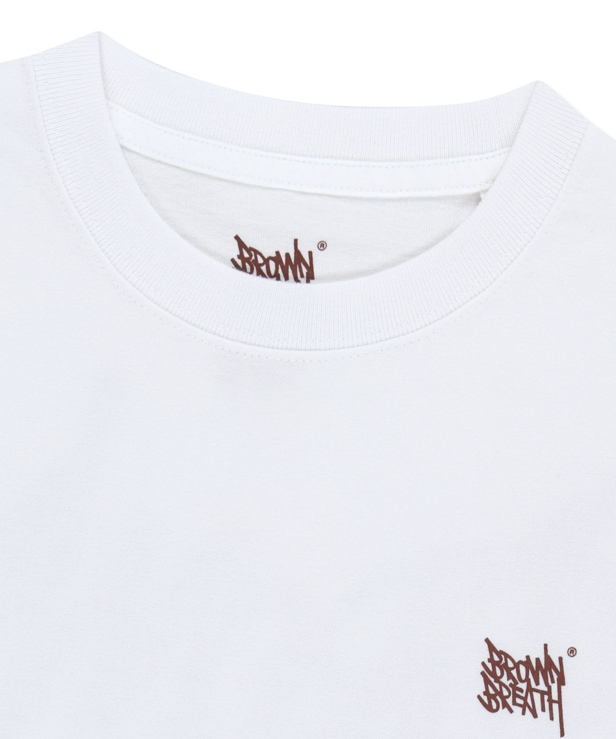 브라운브레스(BROWNBREATH) W TAG CROP TEE - WHITE