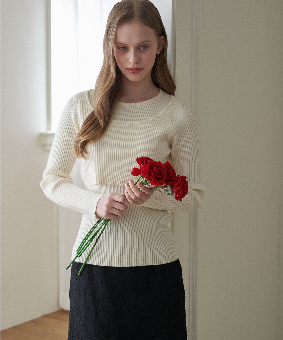 플로브(FLOVE) LAYERED BALLET KNIT_IV