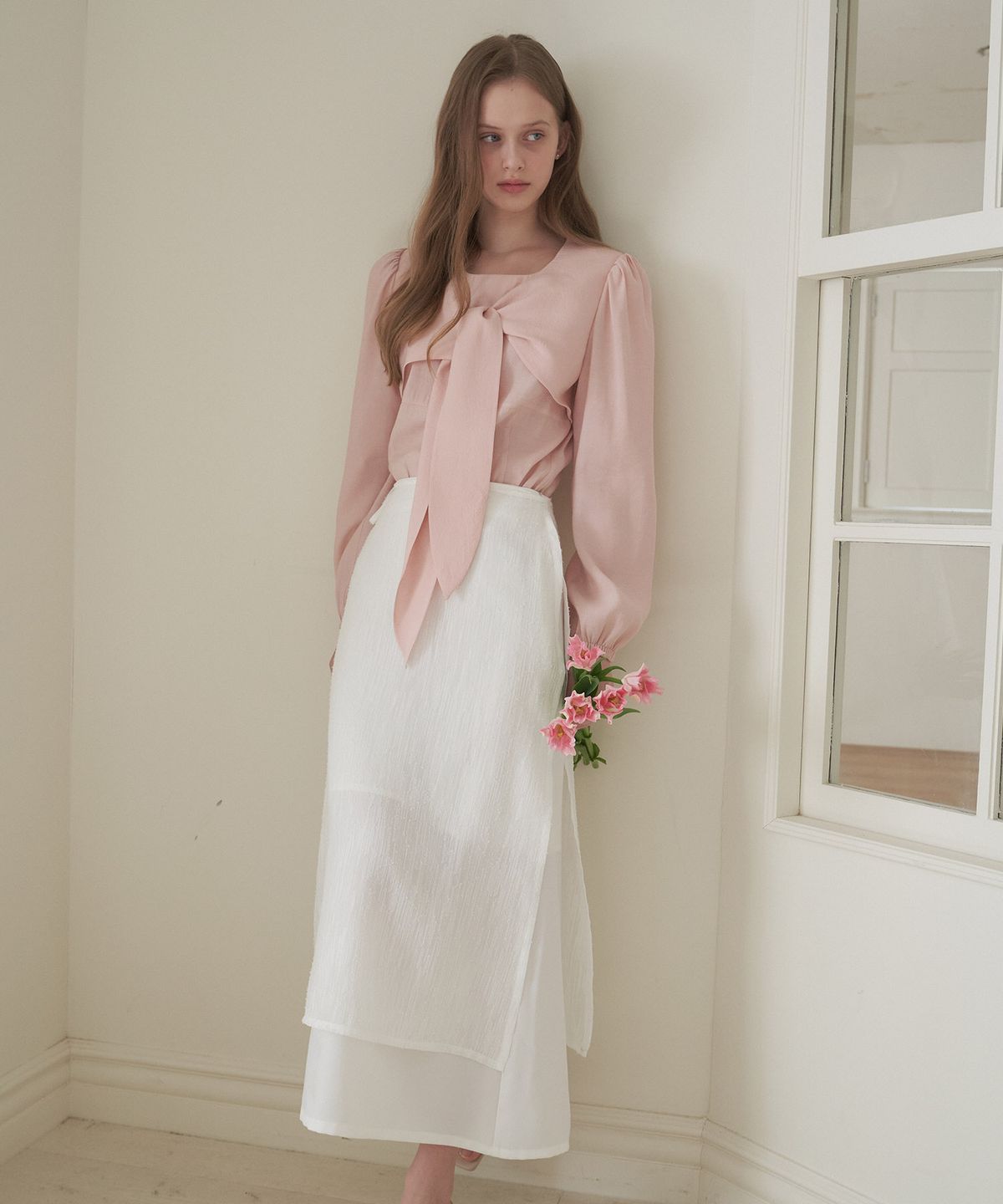 플로브(FLOVE) RIBON TYPE BLOUSE_PK