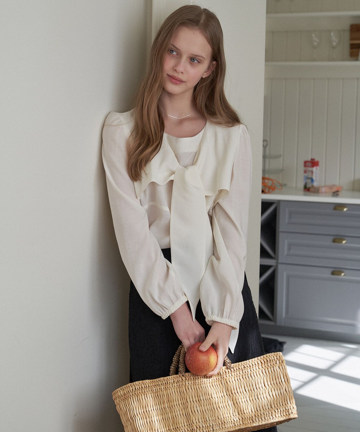 플로브(FLOVE) RIBON TYPE BLOUSE_IV