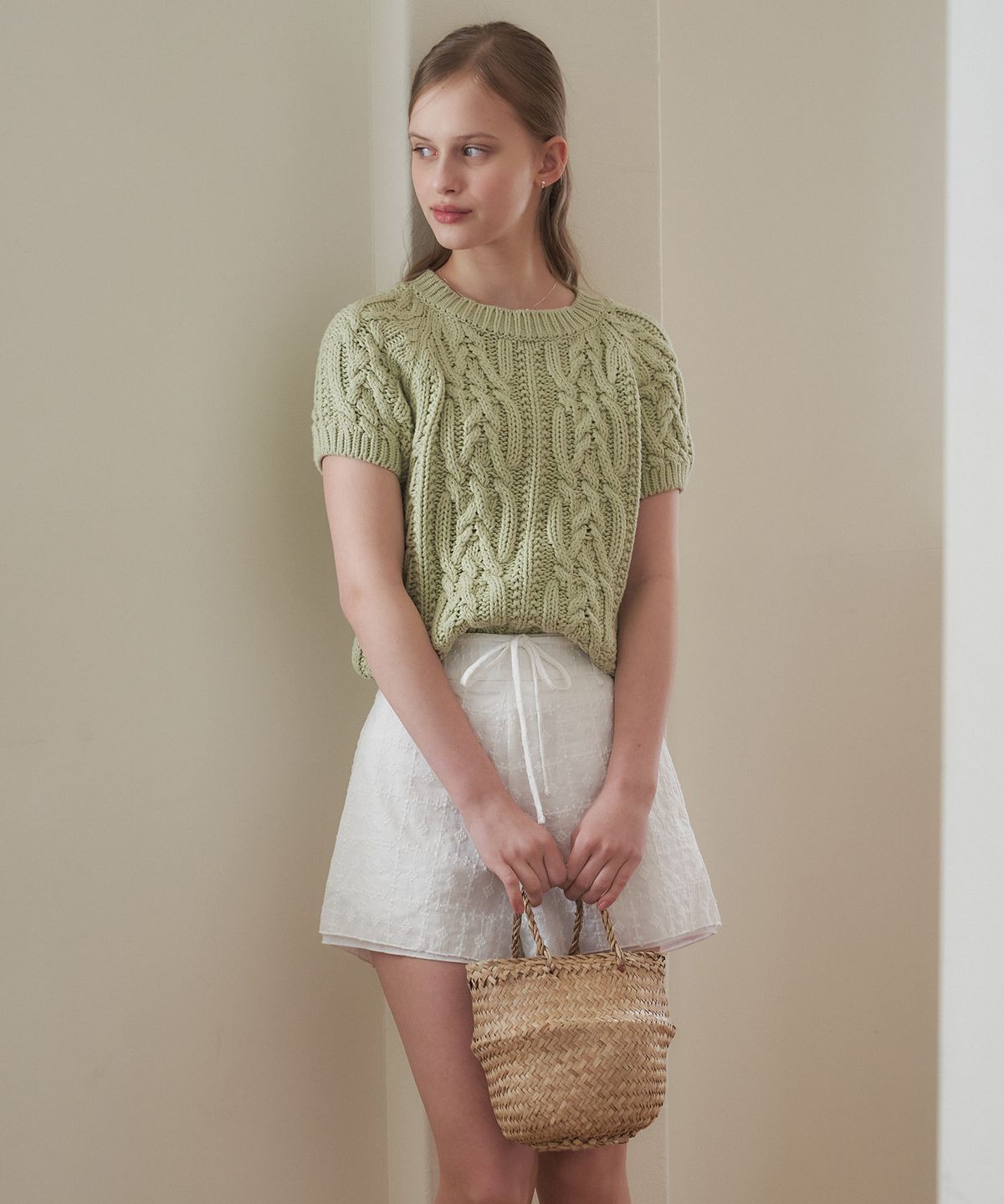 플로브(FLOVE) EYELET LAYERED SHORT PANTS_WT