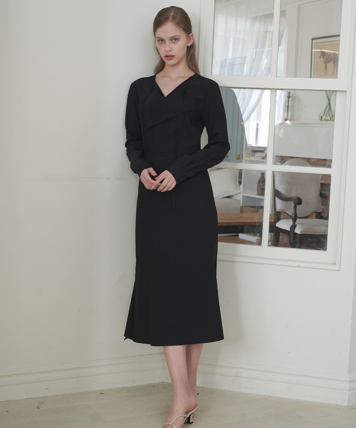 플로브(FLOVE) WRAP DRAPING DRESS VER.2_BK