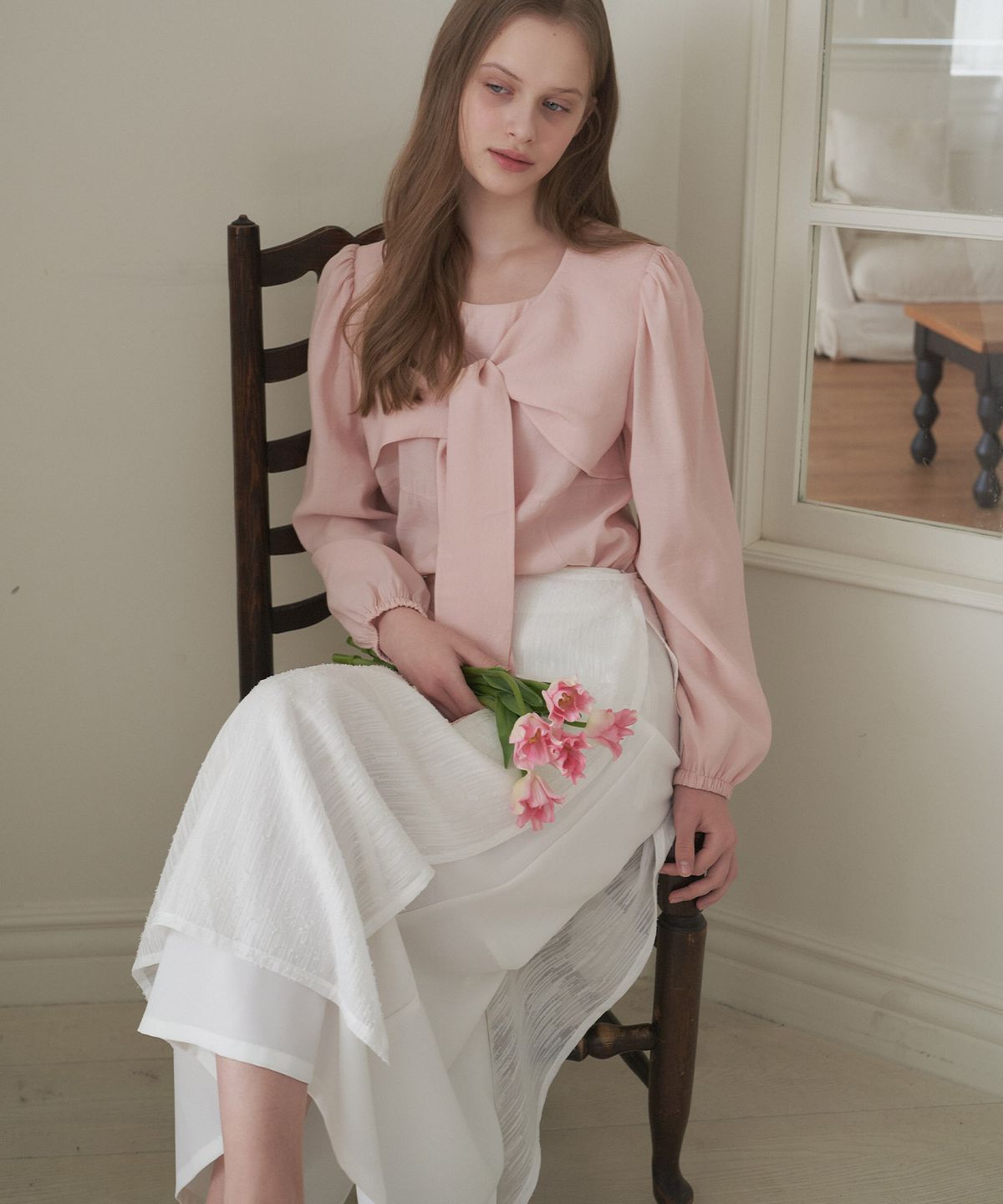플로브(FLOVE) SHINE LAP SKIRT_WT