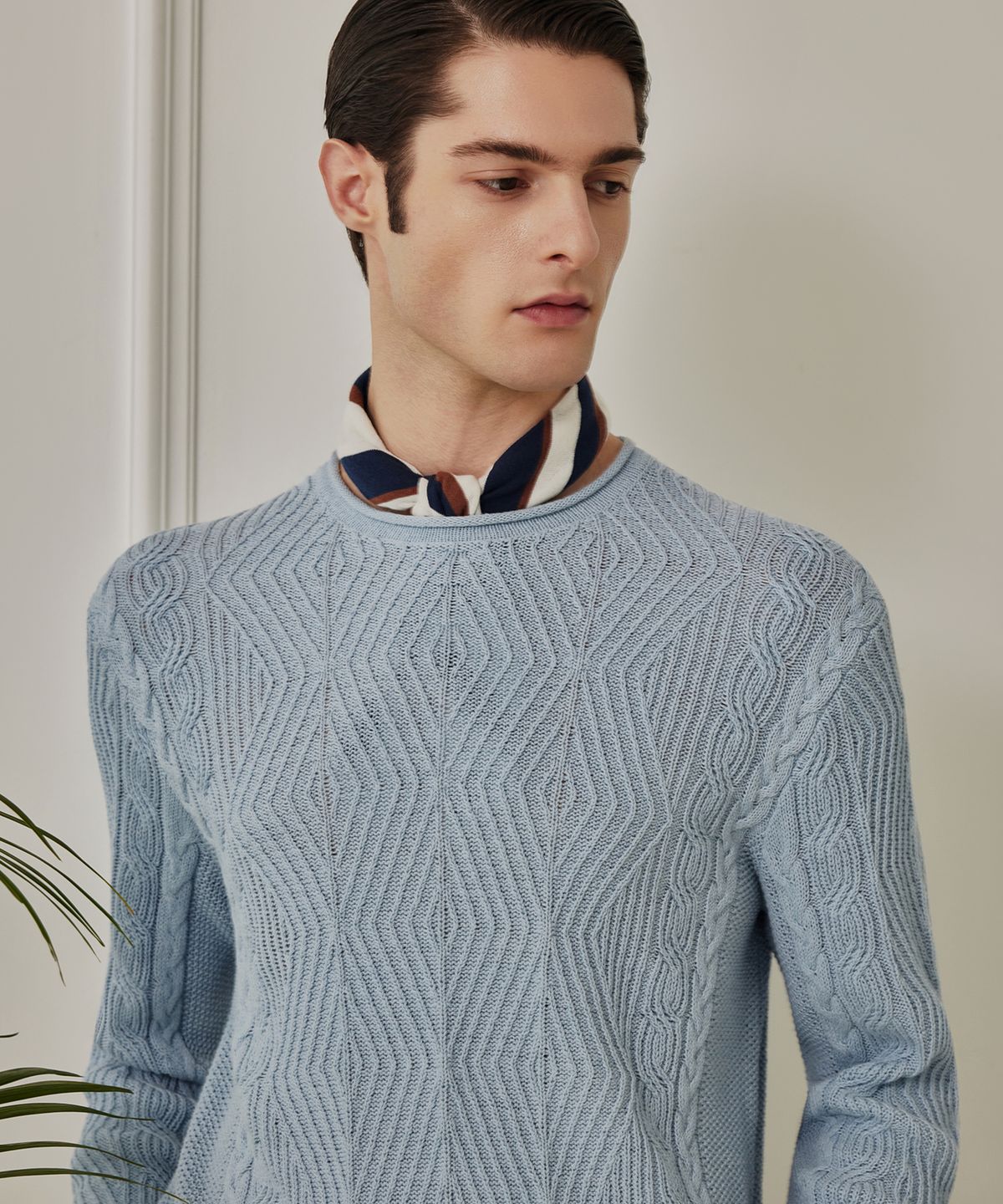 더니트컴퍼니(THEKNITCOMPANY) (M) 아비스 린넨 아란 케이블 크루넥 3color