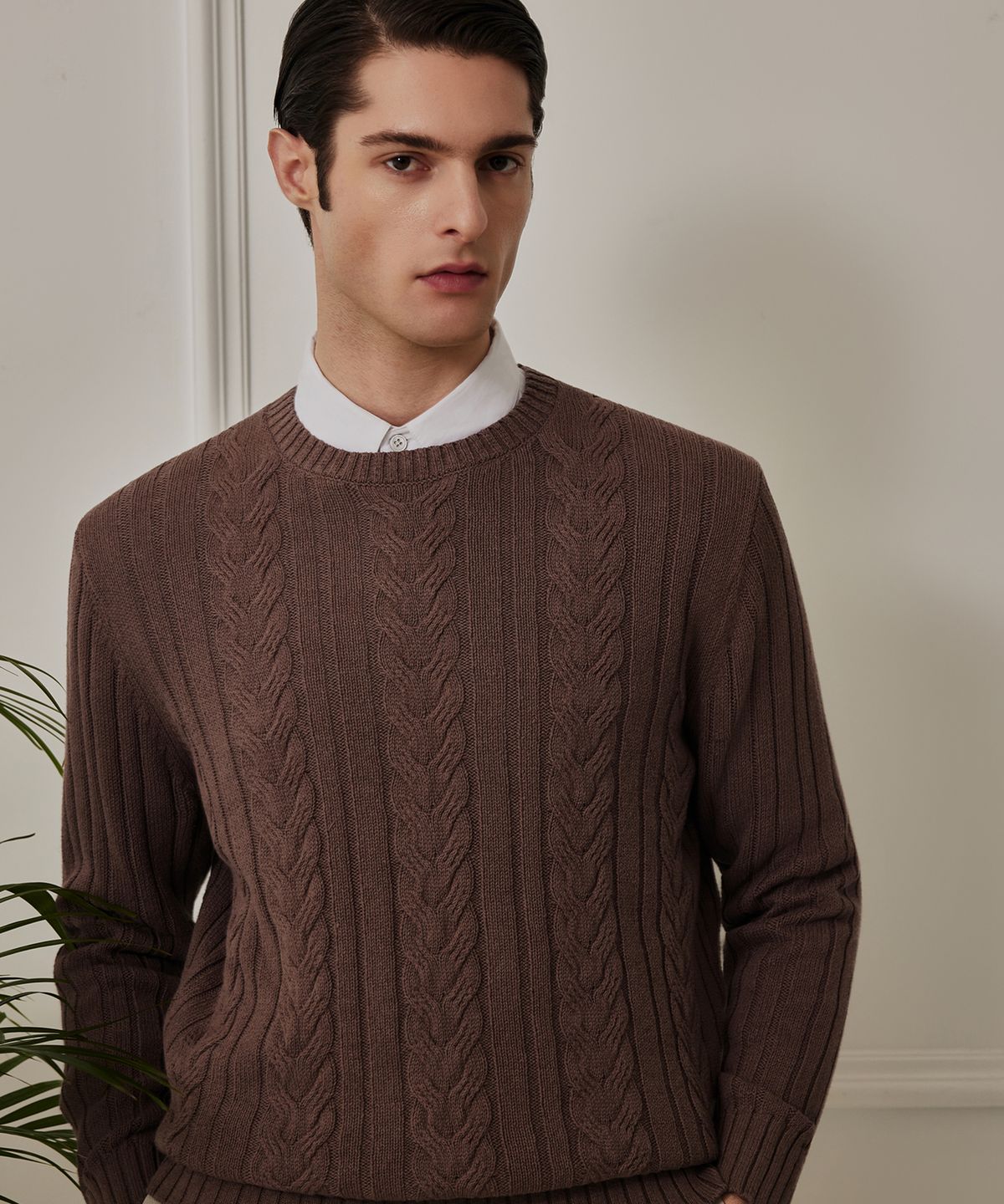 더니트컴퍼니(THEKNITCOMPANY) (M) 아비스 린넨 케이블 크루넥 2color