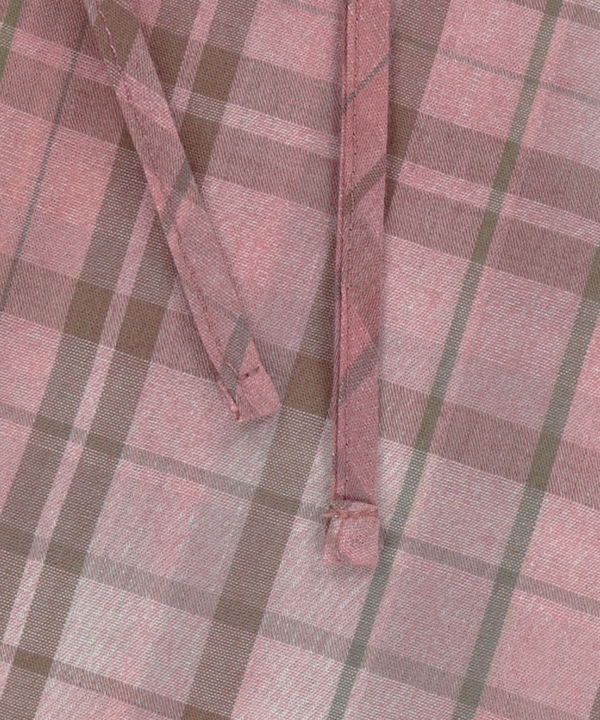 브라운브레스(BROWNBREATH) W CROP CHCEK HOOD SHIRTS - PINK