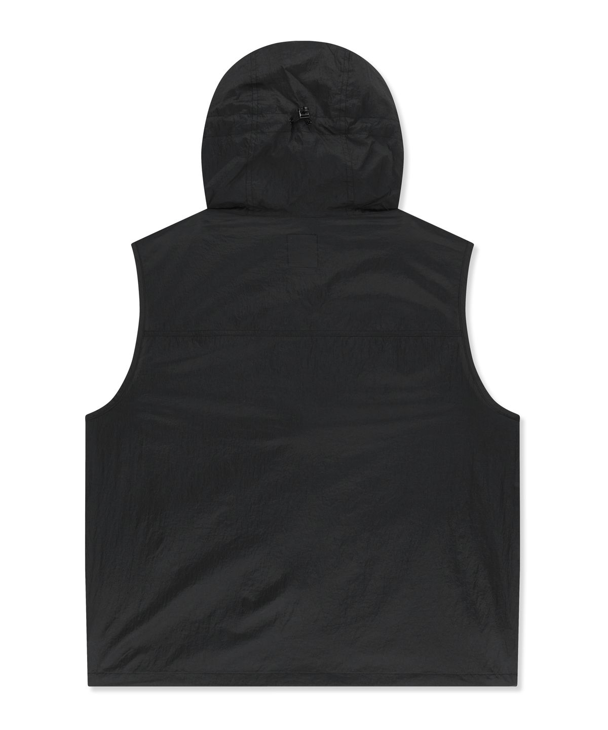 브라운브레스(BROWNBREATH) NYLON WASHER HOODED VEST - BLACK
