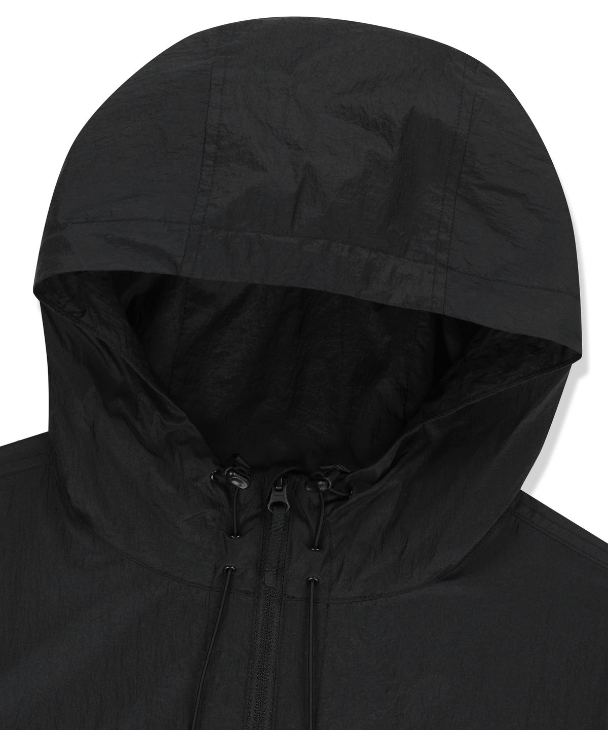 브라운브레스(BROWNBREATH) NYLON WASHER HOODED VEST - BLACK