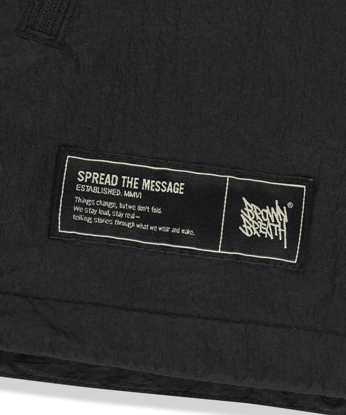 브라운브레스(BROWNBREATH) NYLON WASHER HOODED VEST - BLACK