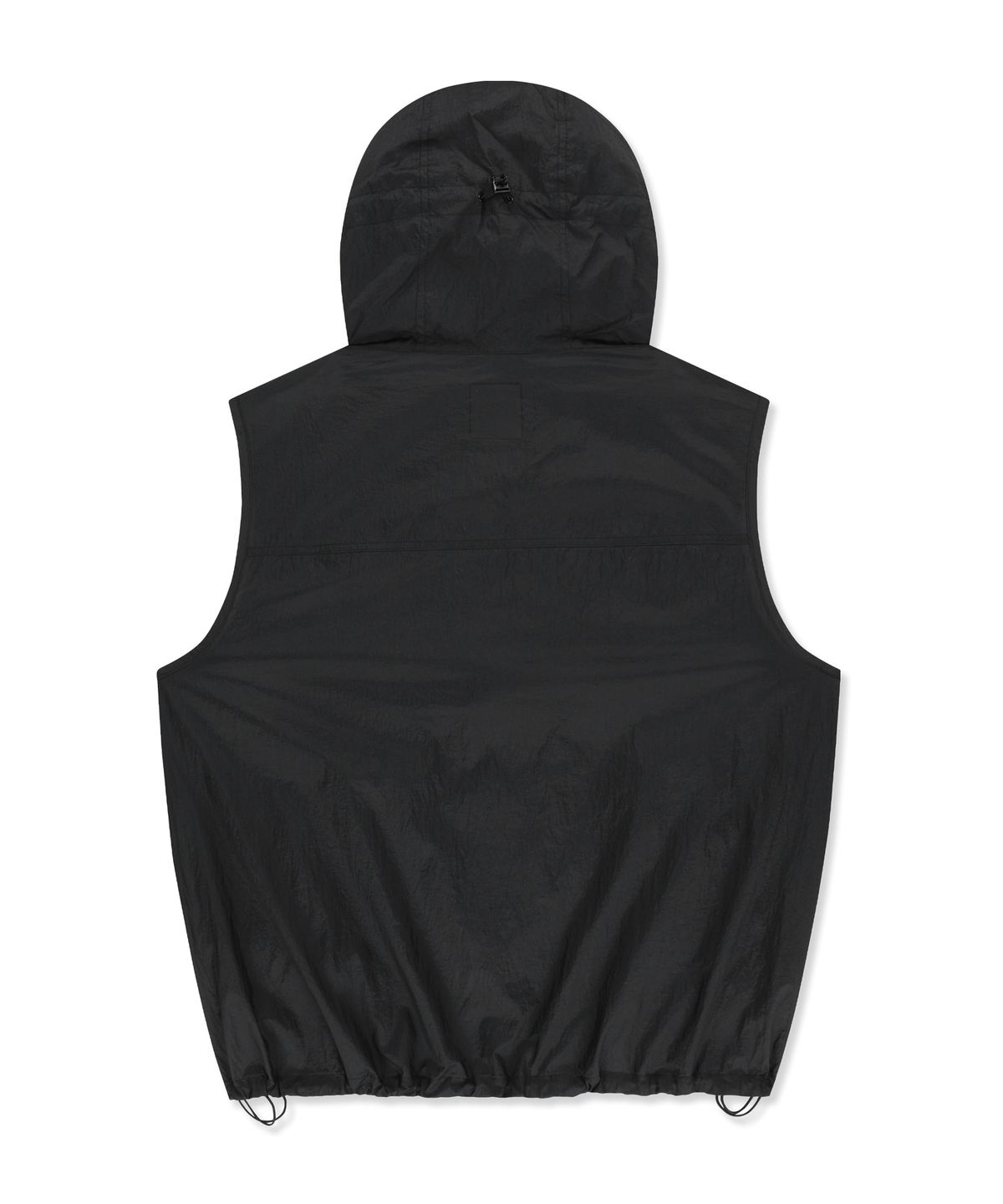 브라운브레스(BROWNBREATH) NYLON WASHER HOODED VEST - BLACK