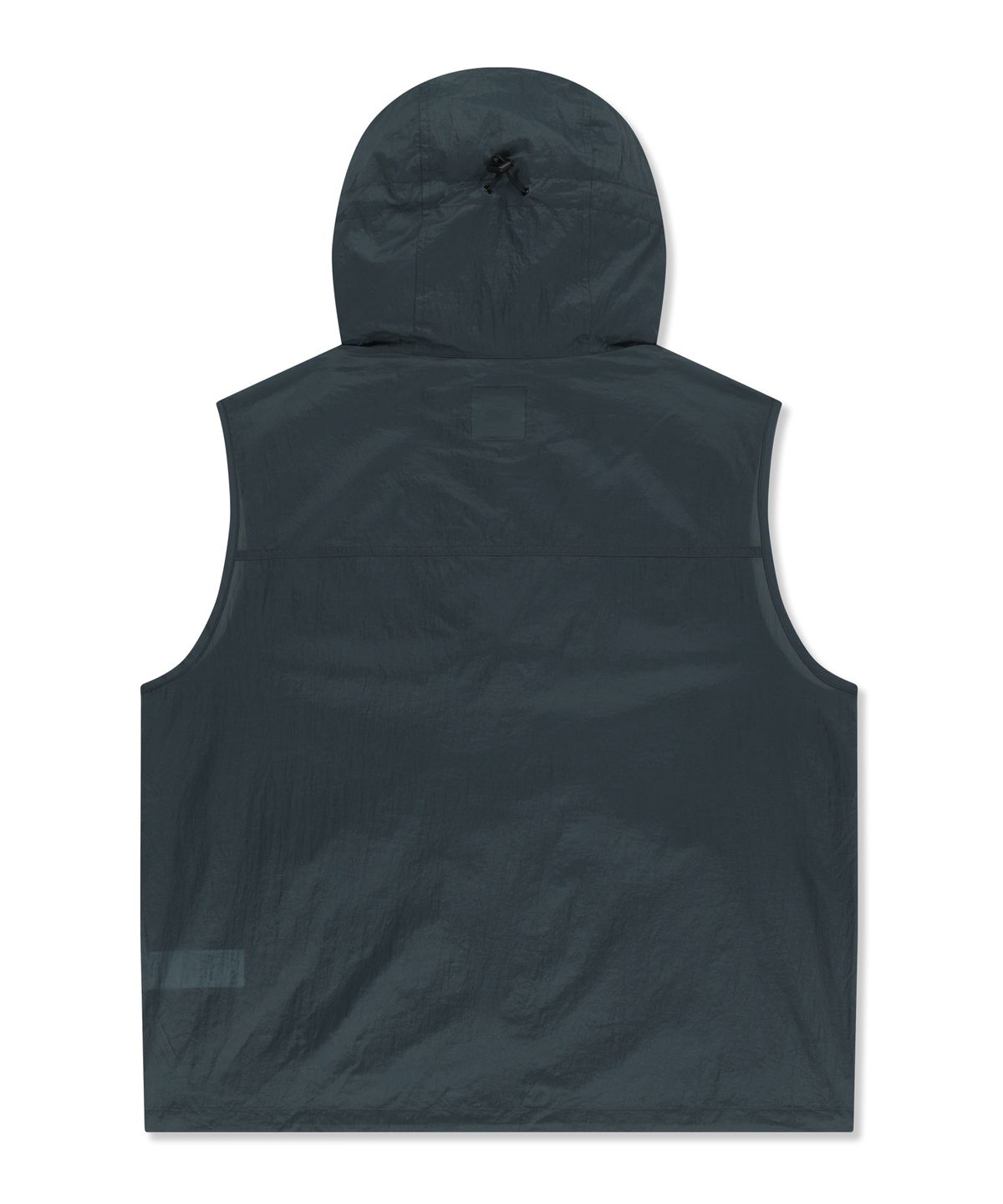 브라운브레스(BROWNBREATH) NYLON WASHER HOODED VEST - CHARCOAL