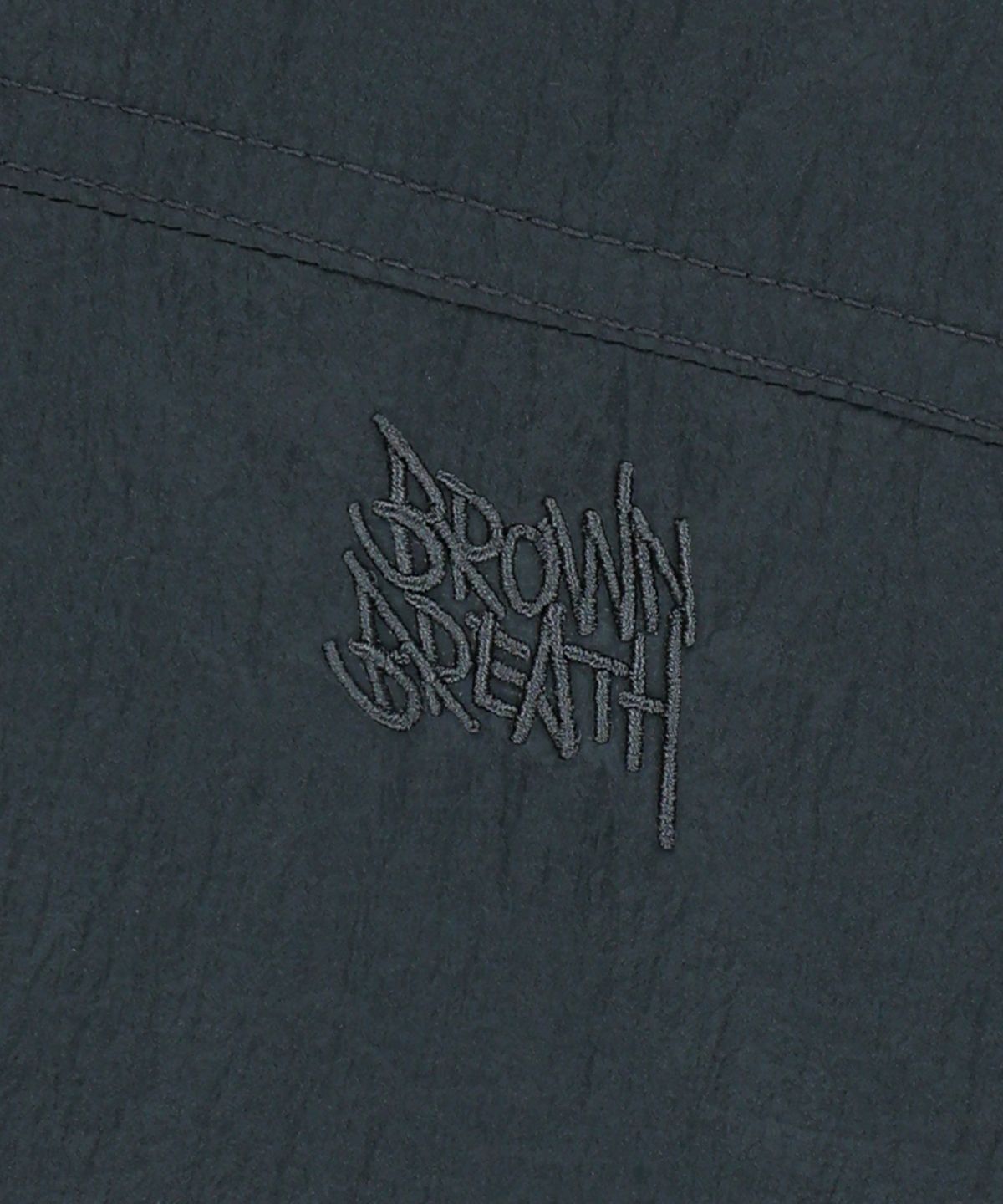 브라운브레스(BROWNBREATH) NYLON WASHER HOODED VEST - CHARCOAL