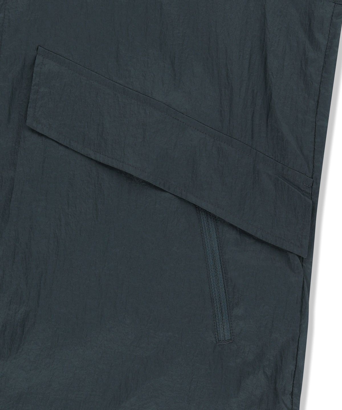브라운브레스(BROWNBREATH) NYLON WASHER HOODED VEST - CHARCOAL