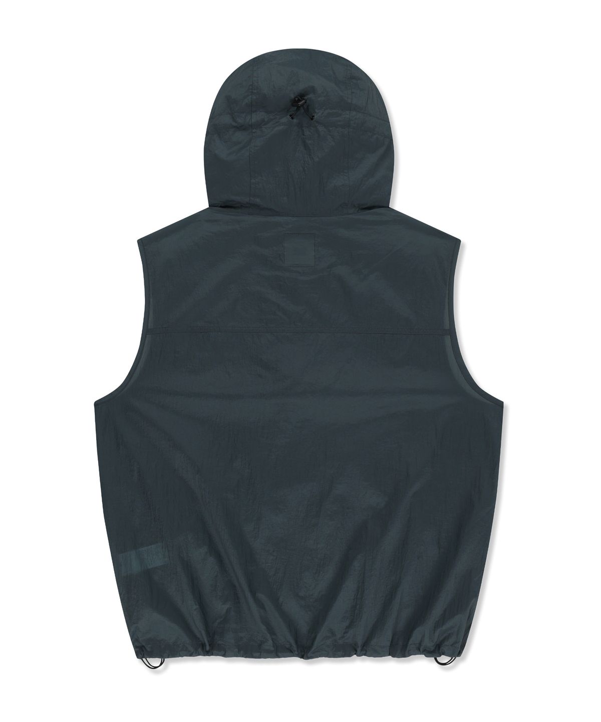 브라운브레스(BROWNBREATH) NYLON WASHER HOODED VEST - CHARCOAL