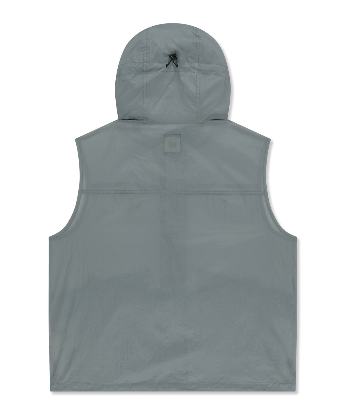 브라운브레스(BROWNBREATH) NYLON WASHER HOODED VEST - LIGHT GREY