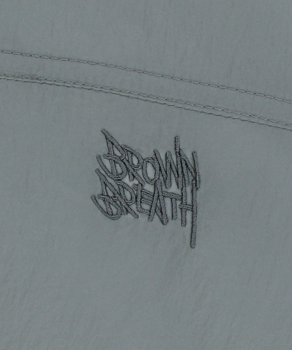 브라운브레스(BROWNBREATH) NYLON WASHER HOODED VEST - LIGHT GREY